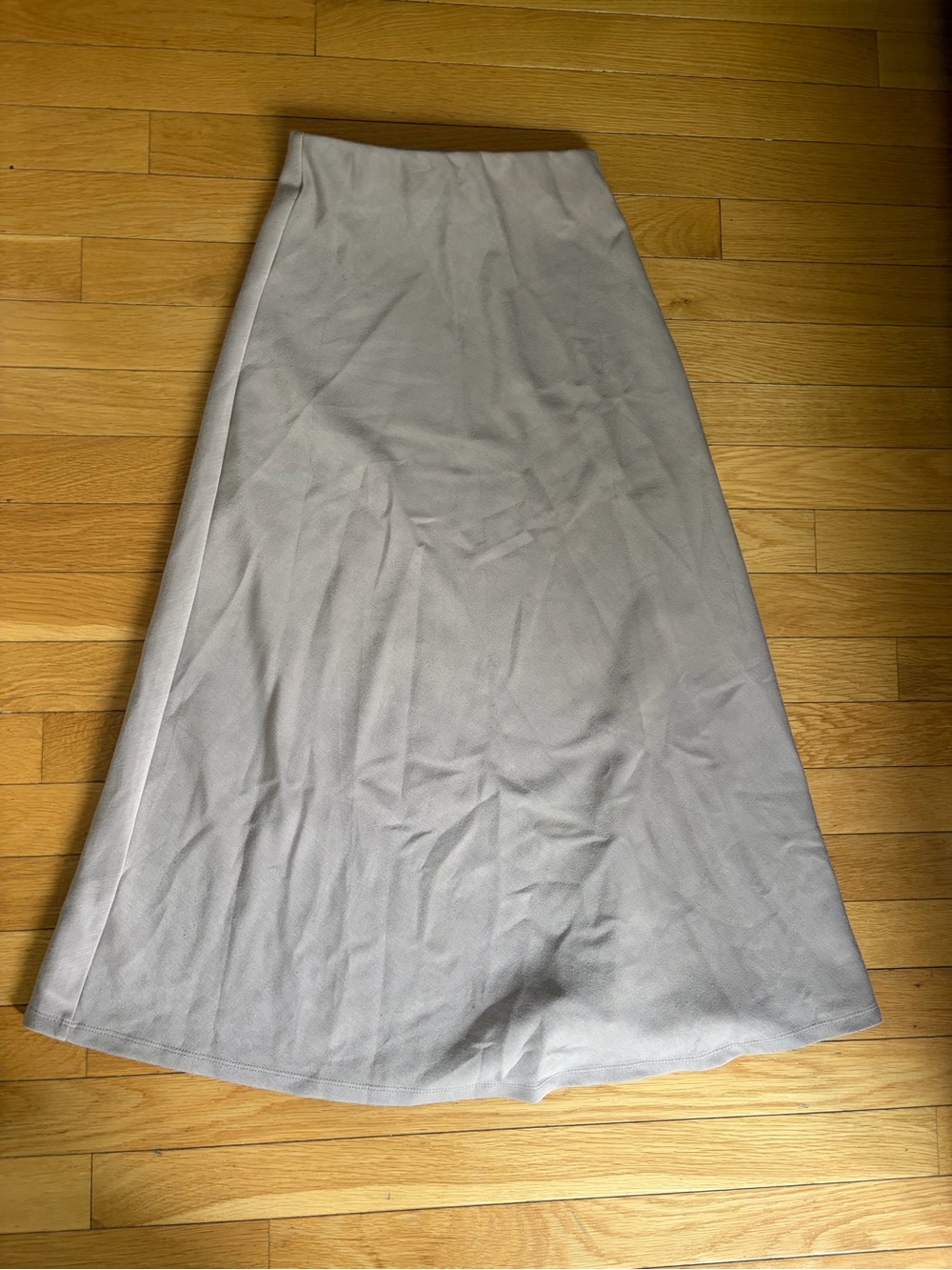 Women's A-Line Midi Skirt — Light taupe/ pinkish